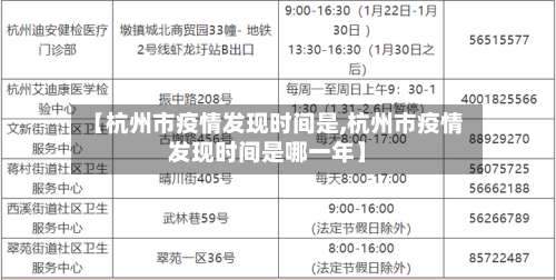 【杭州市疫情发现时间是,杭州市疫情发现时间是哪一年】-第1张图片