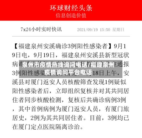 泉州市疫情热线询问电话/福建泉州疫情询问平台电话-第3张图片