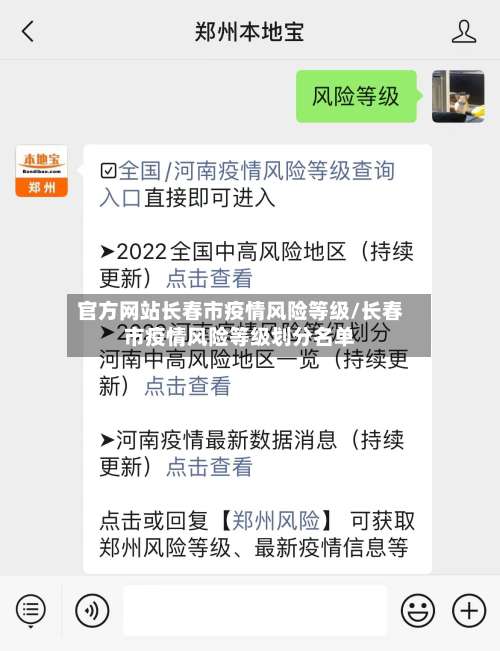 官方网站长春市疫情风险等级/长春市疫情风险等级划分名单-第2张图片