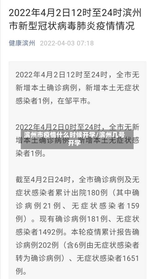 滨州市疫情什么时候开学/滨州几号开学-第2张图片