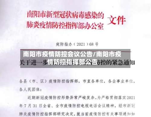 南阳市疫情防控会议公告/南阳市疫情防控指挥部公告-第3张图片
