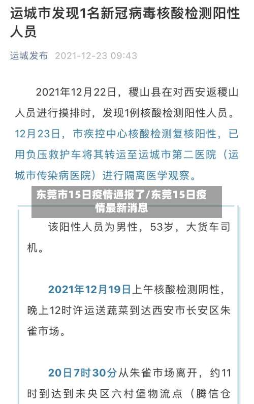东莞市15日疫情通报了/东莞15日疫情最新消息-第1张图片
