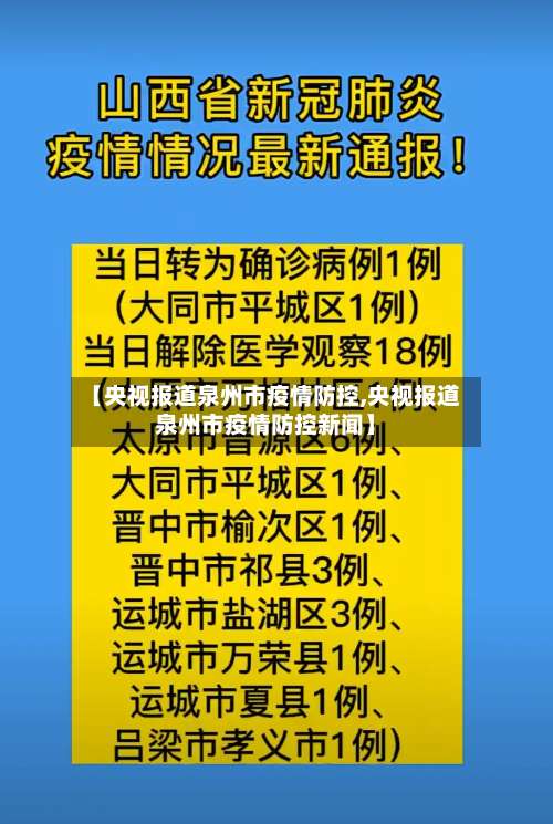 【央视报道泉州市疫情防控,央视报道泉州市疫情防控新闻】-第1张图片