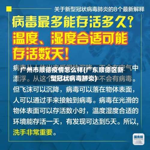 广州市顺德疫情怎么样(广东顺德区新型冠状病毒肺炎)-第1张图片